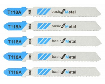 5pc, 50mm x 21 TPI Jigsaw Blades For Steel (T118A)